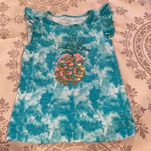 Girls blue tie dye tank top